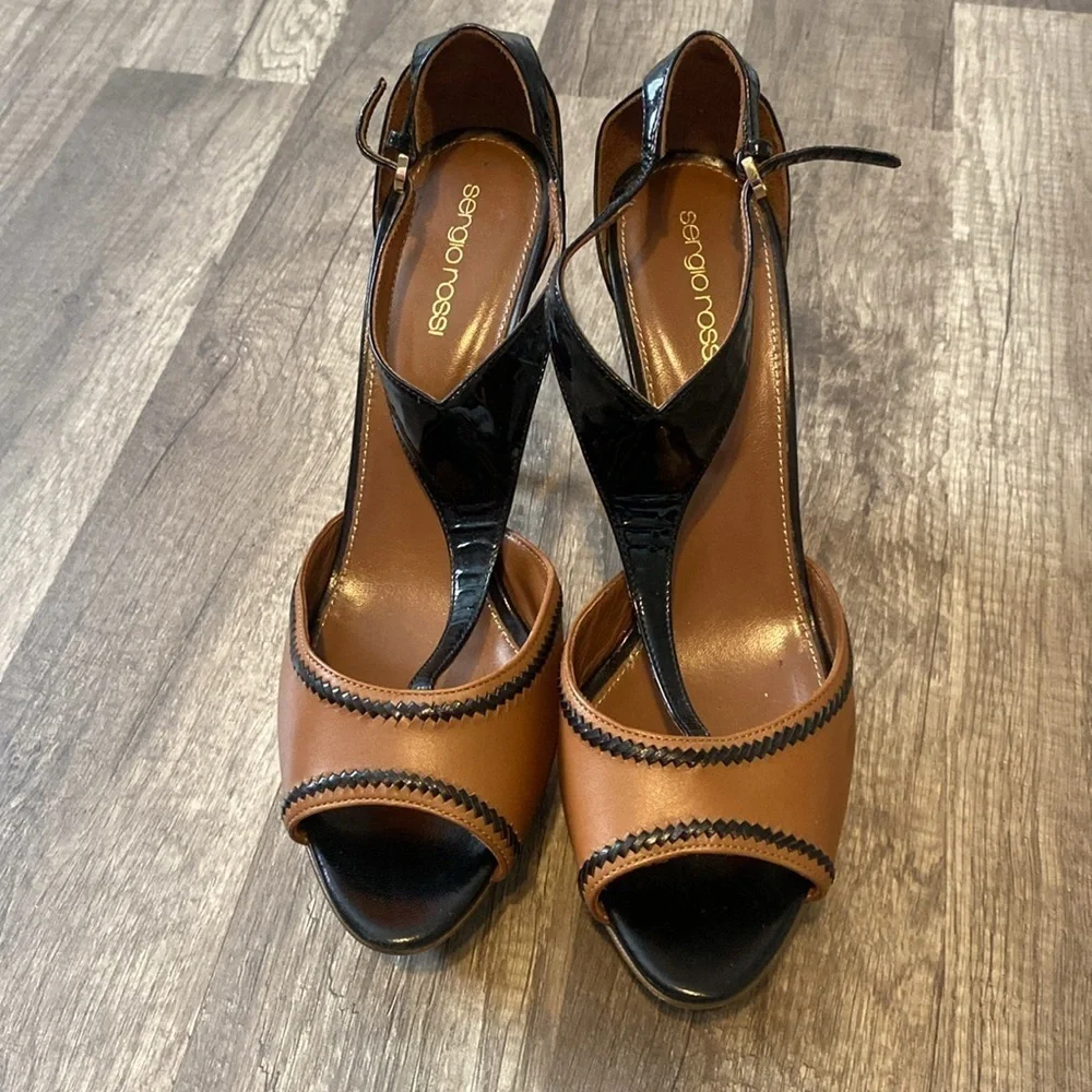 Sergio Rossi  Leather sandals
